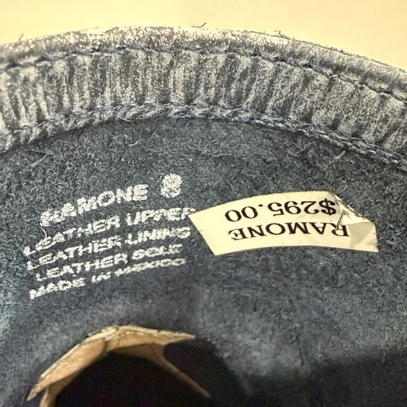 Freebird Metallic Blue Ramone Motorcycle Studded Harness Moto Boots 8 - Picture 8 of 11